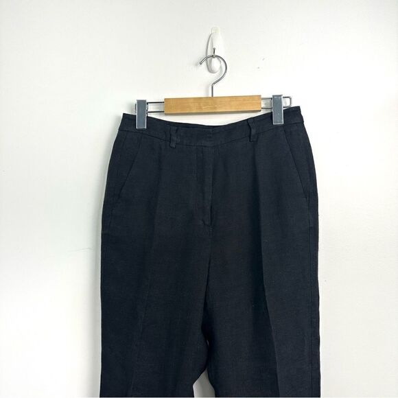 MaxMara Weekend Khat Linen Cropped Pants in Black Sz 6 - Picture 9 of 14